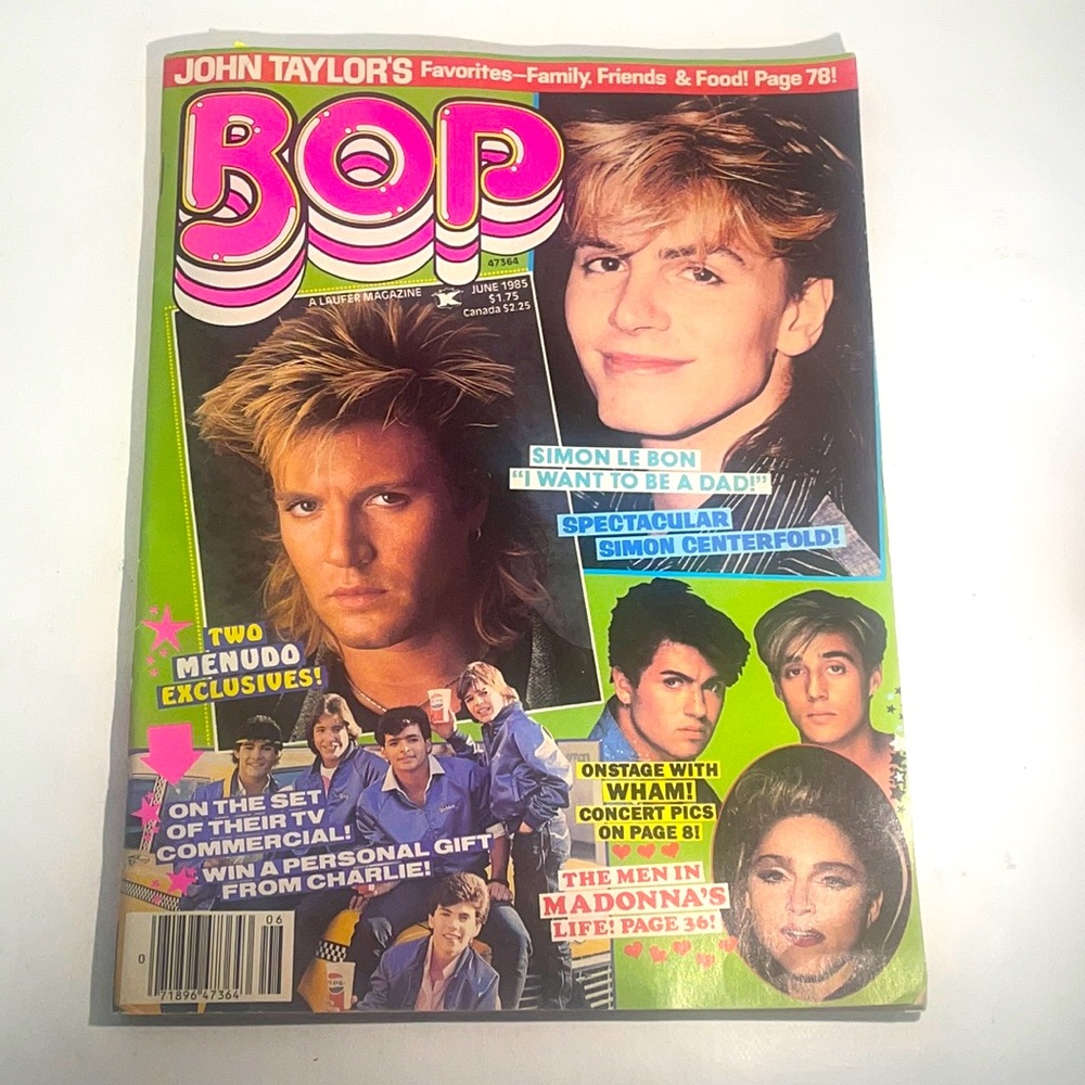 Vintage 1985 Bop Magazine! Madonna, Billy Idol, Matt Dillon!